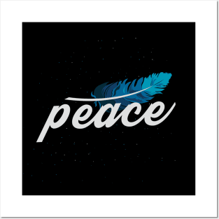 Peace Dove Feather Posters and Art